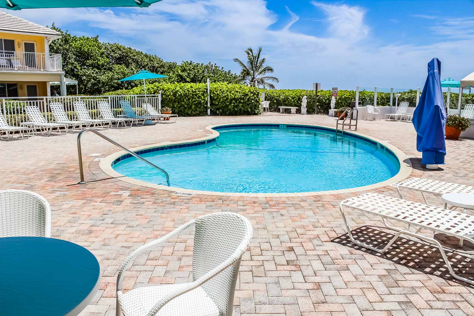 A crisp swimming pool at VRI's Berkshire on the Ocean in Florida.